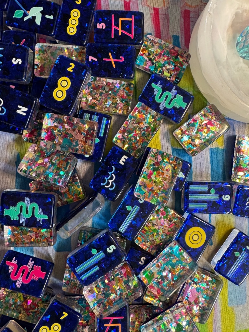 Confetti Mahjong tiles